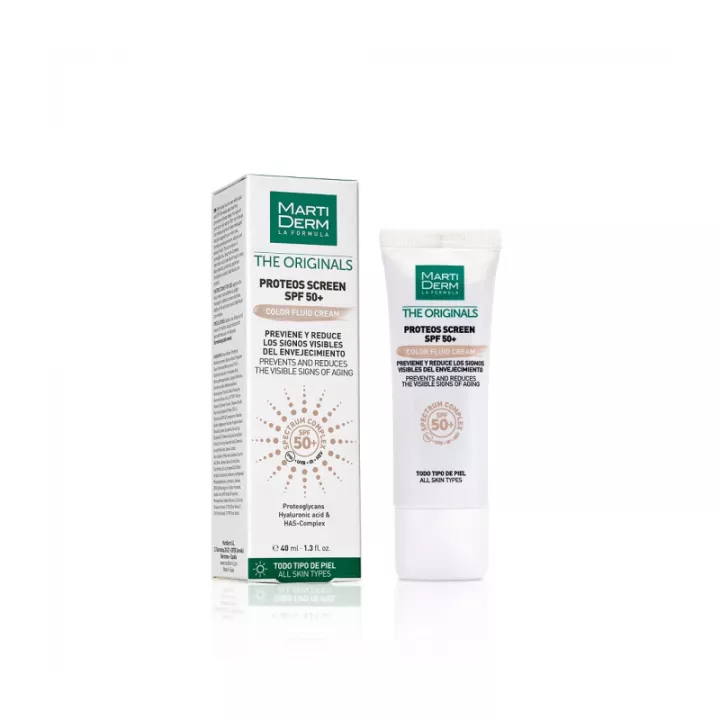 MARTIDERM PROTEOS SCREEN SPF50+ COLOR FLUID 40 ML - Farmacia Castello Srl