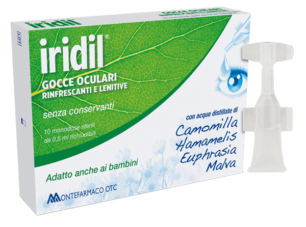 GOCCE OCULARI IRIDIL 10 AMPOLLE MONODOSE RICHIUDIBILI 0,5 ML - Farmacia Castello Srl