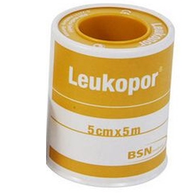 CEROTTO IN ROCCHETTO LEUKOPOR IPOALLERGENICO TESSUTO NON TESSUTO BIANCO 5X500 CM - Farmacia Castello Srl