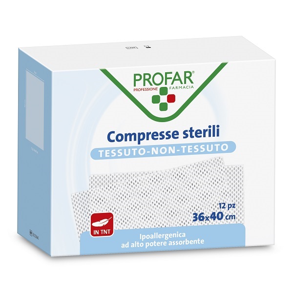 GARZA COMPRESSA TESSUTO NON TESSUTO 36X40 CM PROFAR - Farmacia Castello Srl