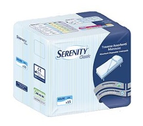 TRAVERSA SALVAMATERASSO PER INCONTINENZA SERENITY CLASSIC MISURA 60X90CM 15 PEZZI - Farmacia Castello Srl