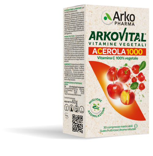 ARKOVITAL ACEROLA 1000 30 COMPRESSE MASTICABILI - Farmacia Castello Srl