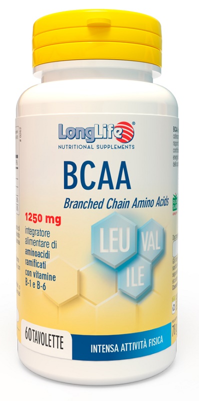 LONGLIFE BCAA 1250 MG 60 TAVOLETTE - Farmacia Castello Srl