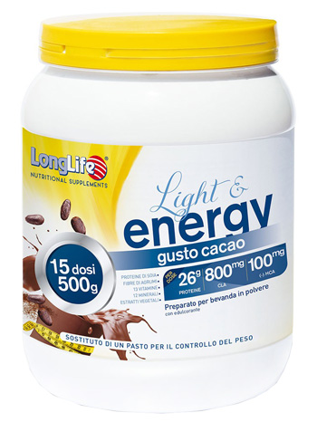 LONGLIFE LIGHT & ENERGY CACAO 500 G - Farmacia Castello Srl