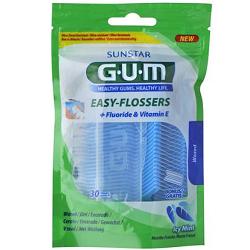 GUM EASY FLOSSERS FILO INTERDENTALE CON FORCELLA 30 PEZZI - Farmacia Castello Srl