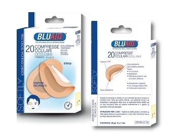 GARZA OCULARE OCCLUSIVA BLUAID 20 PEZZI - Farmacia Castello Srl