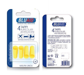 TAPPO AURICOLARE PER RUMORE BLUAID 4 PEZZI - Farmacia Castello Srl