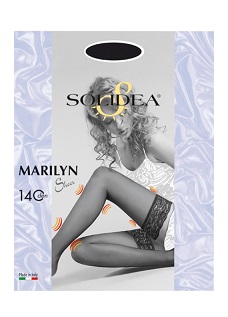 MARILYN 140 SHEER CALZA AUTOREGGENTE NERO 4 - Farmacia Castello Srl