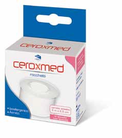 CEROTTO ADESIVO IN ROCCHETTO CEROXMED IN TESSUTO NON TESSUTO AERATO IPOALLERGENICO BIANCO 500X2,5 CM 1 PEZZO - Farmacia Castello Srl