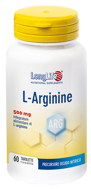 LONGLIFE L-ARGININE 60 TAVOLETTE RIVESTITE DA 900 MG - Farmacia Castello Srl