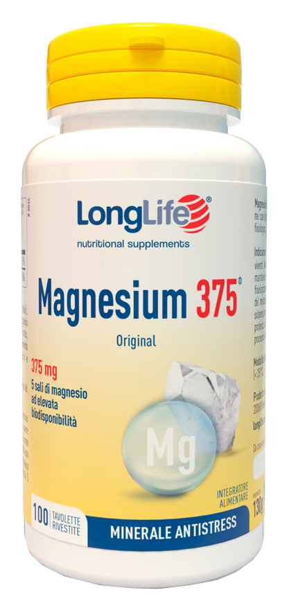 LONGLIFE MAGNESIUM 375 ORIGINAL 375 MG 100 TAVOLETTE - Farmacia Castello Srl