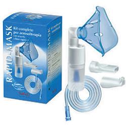 KIT COMPLETO PRONTEX RAPID MASK PER AEROSOLTERAPIA CON AMPOLLA PLASTICA +MASCHERA PER ADULTI +TUBO PRESSIONE +ACCESSORIO NASALE +BOCCHERUOLA - Farmacia Castello Srl