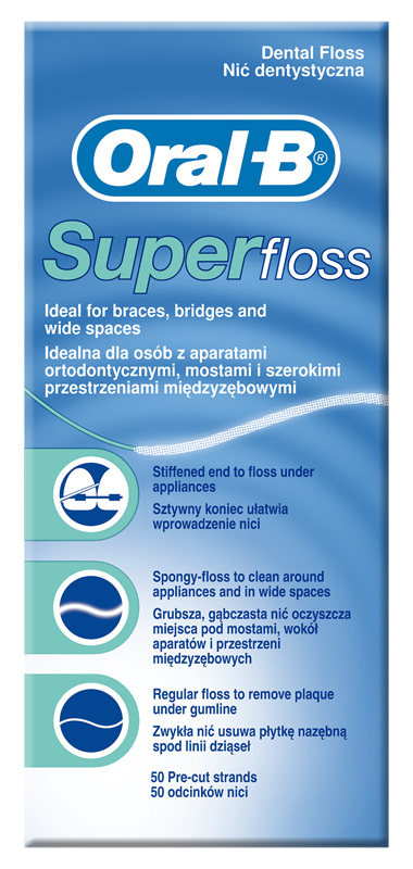 ORALB SUPERFLOSS FILO INTERDENTALE 50 FILI - Farmacia Castello Srl