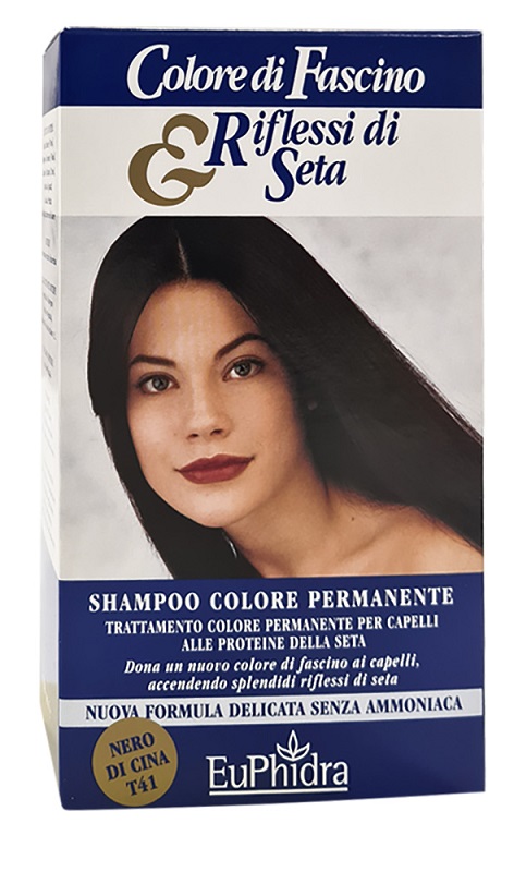 EUPHIDRA COLORE DI FASCINO & RIFLESSI DI SETA SHAMPOO COLORE PERMANENTE 41 NERO DI CINA 120 ML - Farmacia Castello Srl