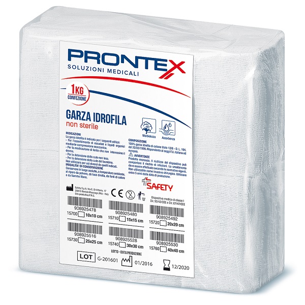 PRONTEX GARZA 10X10CM 1KG - Farmacia Castello Srl