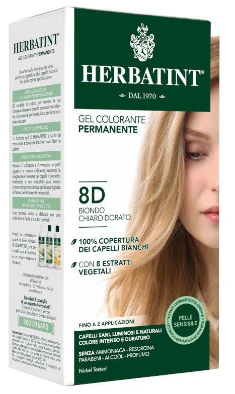 HERBATINT 8D BIONDO CHIARO DORATO 150 ML - Farmacia Castello Srl