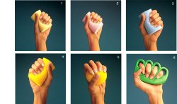 MANUS ABILIS PALLINA PER RIABILITAZIONE MANO 5 GIALLO SCURO SFORZO MASSIMO - Farmacia Castello Srl