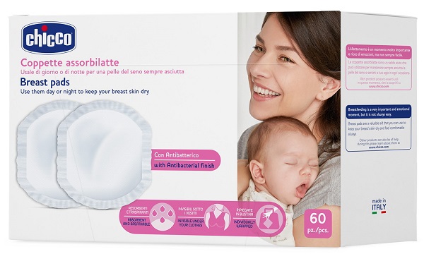 CHICCO COPPETTA ASSORBILATTE ANTIBATTERICA 60 PEZZI - Farmacia Castello Srl