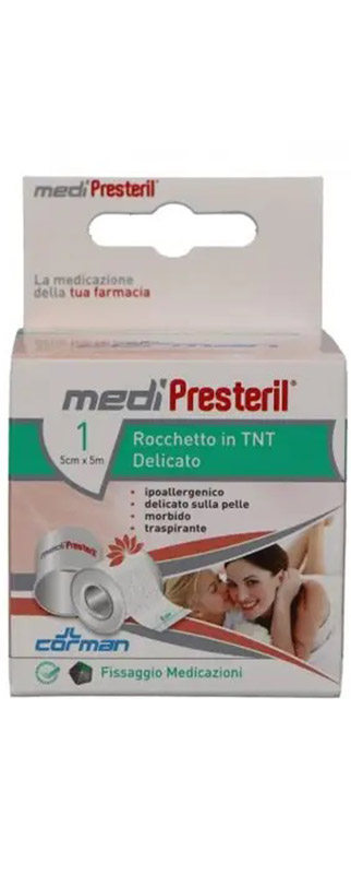 CEROTTO IN ROCCHETTO IN TNT MEDIPRESTERIL DELICATO M5X5CM - Farmacia Castello Srl