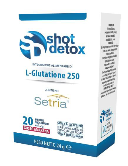 SHOT DETOX L-GLUTATIONE 250 20 STICK DA 1,2 G - Farmacia Castello Srl