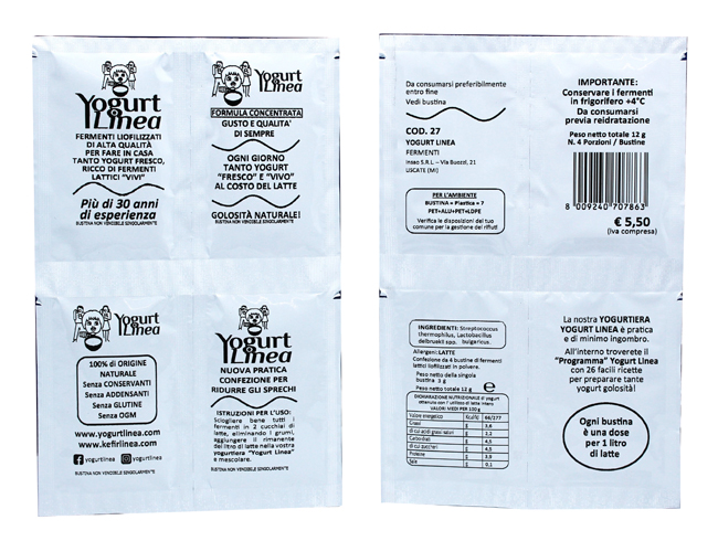 YOGURT LINEA FERMENTI LIOFILIZZATI 4 BUSTINE DA 6,5 G - Farmacia Castello Srl