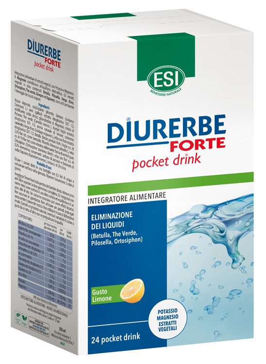 ESI DIURERBE FORTE POCKET DRINK LIMONE 24 X 20 ML - Farmacia Castello Srl