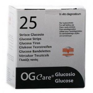 STRISCE MISURAZIONE GLICEMIA OGCARE 25 PEZZI - Farmacia Castello Srl