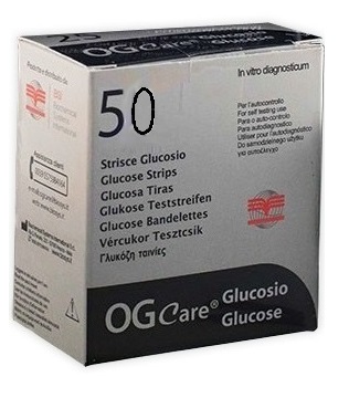 STRISCE MISURAZIONE GLICEMIA OGCARE 50 PEZZI - Farmacia Castello Srl