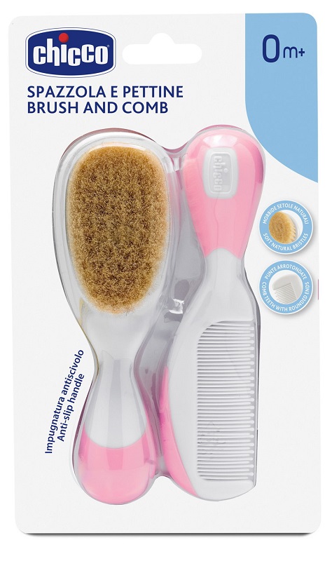 CHICCO SPAZZOLA + PETTINE ROSA - Farmacia Castello Srl