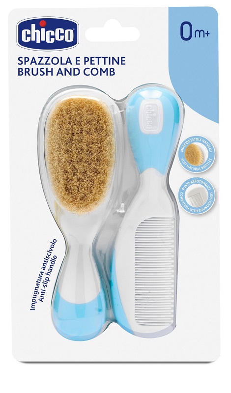 CHICCO SPAZZOLA + PETTINE AZZURRO - Farmacia Castello Srl