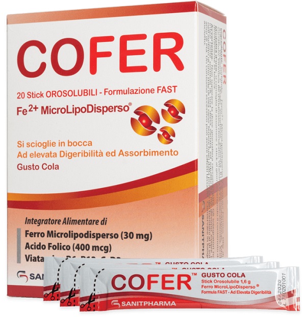COFER 20 STICK OROSOLUBILI DA 1,6 G GUSTO COLA - Farmacia Castello Srl