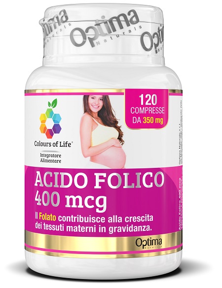 COLOURS OF LIFE ACIDO FOLICO 400 MCG 120 COMPRESSE 350 MG - Farmacia Castello Srl