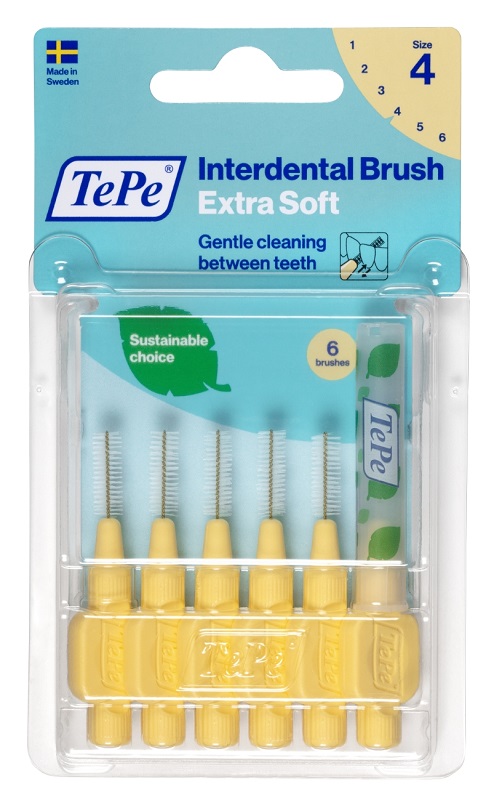 TEPE SCOVOLINO XSOFT GIALLO 0,7MM 6 PEZZI - Farmacia Castello Srl