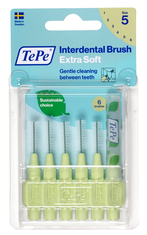 TEPE SCOVOLINO XSOFT VERDE 0,8MM 6 PEZZI - Farmacia Castello Srl