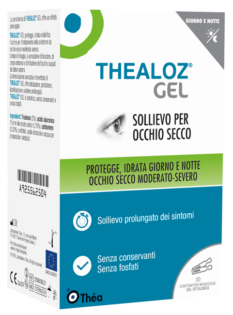 THEALOZ GEL OFTALMICO 30 CONTENITORI MONODOSE 0,4 G - Farmacia Castello Srl