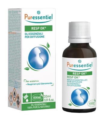 MISCELA RESP OK OLI ESSENZIALI PER DIFFUSIONE 30 ML PURESSENTIEL ECOCERT - Farmacia Castello Srl