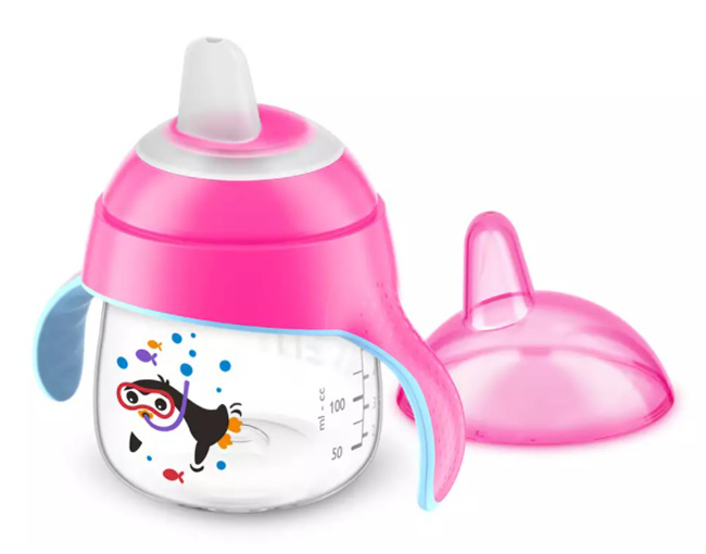 AVENT TAZZA CON BECCUCCIO DECORATA AZZURRO 200 ML - Farmacia Castello Srl