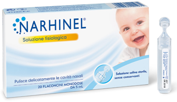SOLUZIONE FISIOLOGICA PER ASPIRATORE NASALE NARHINEL 20 FIALE X 5 ML BIPACK - Farmacia Castello Srl
