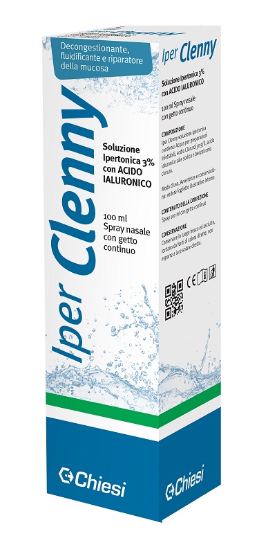 IPER CLENNY SPRAY NASALE EROGAZIONE CONTINUA SOLUZIONE IPERTONICA CON ACIDO IALURONICO 100 ML - Farmacia Castello Srl