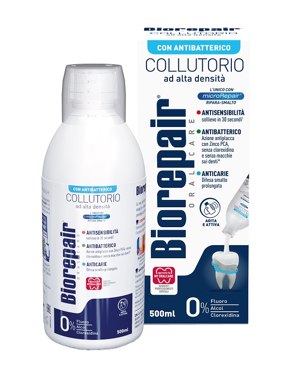 BIOREPAIR ORAL CARE COLLUTORIO ALTA INTENSITA' 3IN1 ANTISENSIBILITA', ANTIBATTERICO, ANTICARIE 500 ML - Farmacia Castello Srl