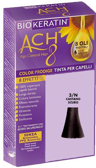 BIOKERATIN ACH8 COLOR PRODIGE 3/N CASTANO SCURO - Farmacia Castello Srl