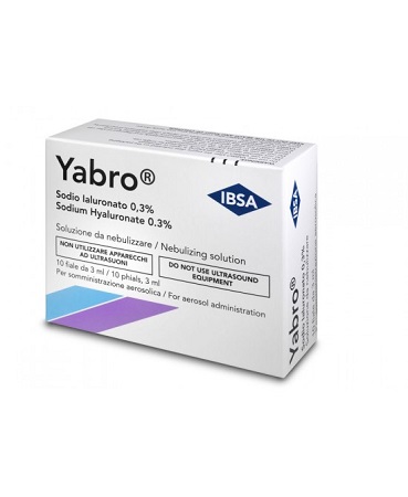 YABRO 10 FIALE 3ML ACIDO IALURONICO 0,3% SOLUZIONE PER NEBULIZZATORE - Farmacia Castello Srl