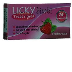 LICKY CARAMELLE BAMBINI PER TOSSE E GOLA FRAGOLA 70 G - Farmacia Castello Srl
