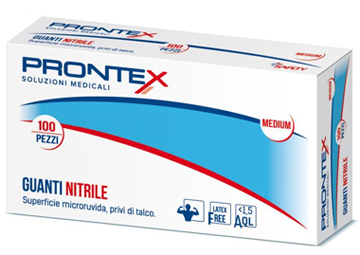 PRONTEX GUANTO IN NITRILE SENZA POLVERE GRANDE 8/9 100 PEZZI - Farmacia Castello Srl