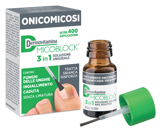 DERMOVITAMINA MICOBLOCK 3 IN 1 ONICOMICOSI SOLUZIONE UNGUEALE 7 ML - Farmacia Castello Srl