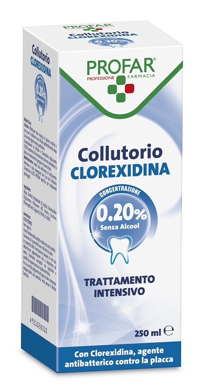 COLLUTORIO CLOREXIDINA 0,20% 250 ML PROFAR - Farmacia Castello Srl