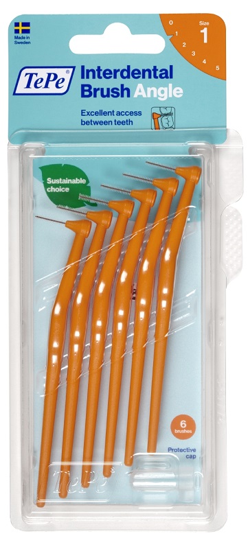 TEPE ANGLE SCOVOLINO ARANCIO 0,45MM 6 PEZZI - Farmacia Castello Srl