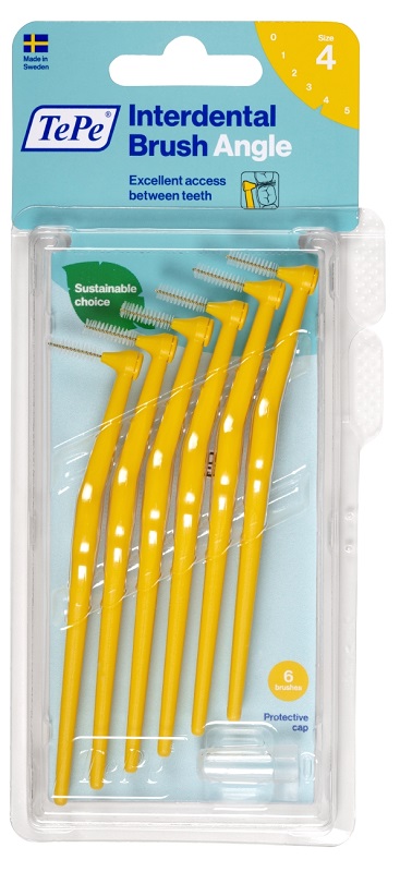 TEPE ANGLE SCOVOLINO GIALLO 0,7MM 6 PEZZI - Farmacia Castello Srl