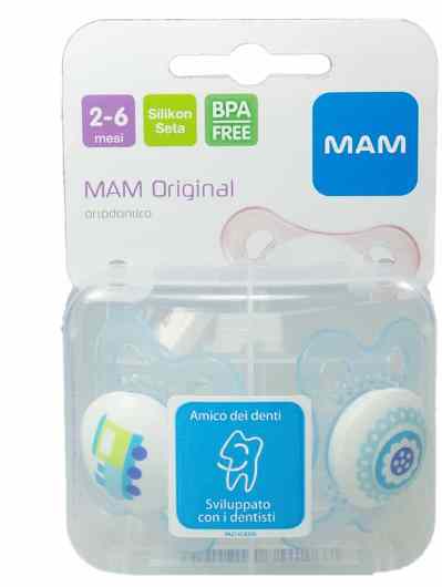 MAM ORIGINAL SUCCHIETTO 2-6 MESI SILICONE CONFEZIONE SINGOLA - Farmacia Castello Srl