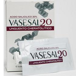 VASESAL 20 6 BUSTINE PLURIDOSE DA 5 ML UNGUENTO CHERATOLITICO - Farmacia Castello Srl